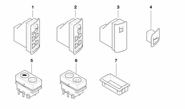 Módulo de control de puerta del conductor OEM 61316962508 para BMW E53 (X5). Original BMW.