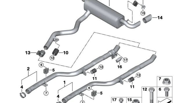 Actuador de la válvula de escape para BMW Serie 3 G20, G21, Serie 4 G22, G23 (OEM 18308599403). Original BMW