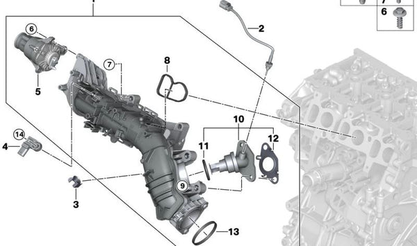 Tubería para BMW Serie 1 F40, Serie 2 F44, F45, F46, X1 F48, X2 F39, MINI F54, F55, F56, F57, F60 (OEM 11618571003). Original BMW