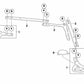 Strut Reinforcement Bar Bracket for BMW E90, E92, E93 (OEM 51618045860). Original BMW