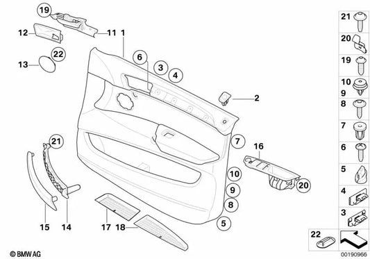 Embellecedor centro de mando izquierdo para BMW E70, E70N (OEM 51416975797). Original BMW