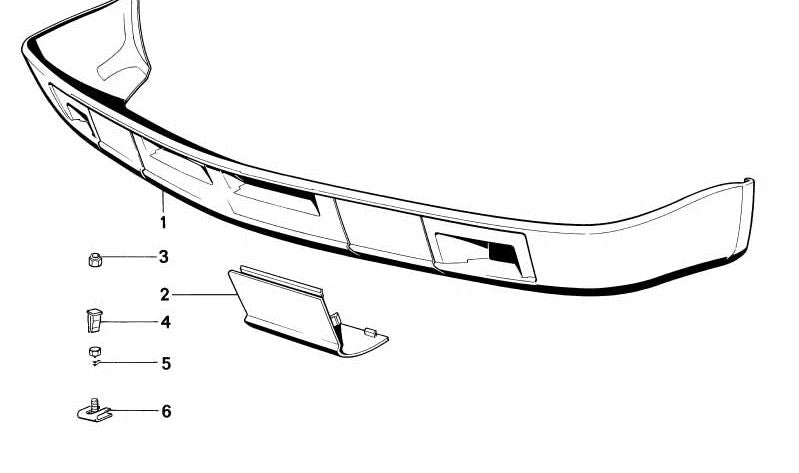 Front spoiler for BMW 5 Series E28 (OEM 51711935114). Original BMW.