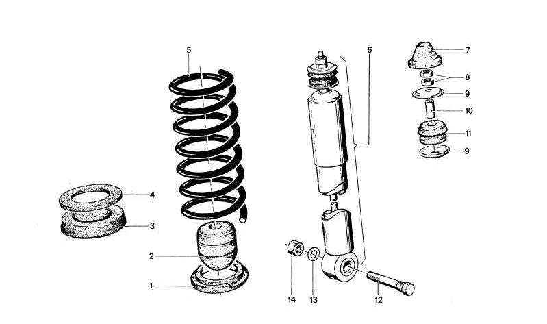 Buje para BMW (OEM 33521105047). Original BMW