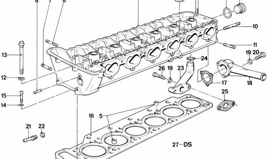 Cylinder Head for BMW 5 Series E28, 6 Series E24 (OEM 11121310087). Original BMW