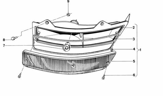 Junta para BMW Serie 5 E12 (OEM 63131355143). Original BMW