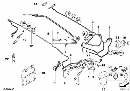 Soporte para Manguera para BMW E46 (OEM 54347053420). Original BMW