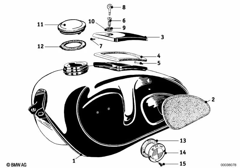 Anneau de sécurité pour BMW E46, F30, F80 (OEM 16114080160). BMW d'origine