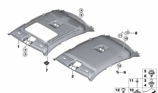 Cubierta de Micrófono para BMW F25, F26 (OEM 51447245443). Original BMW