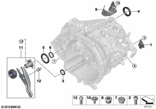 Wellendichtring für BMW 2er F45, F45N, F46, F46N, X1 F48, F48N, X2 F39 (OEM 23118621964). Original BMW