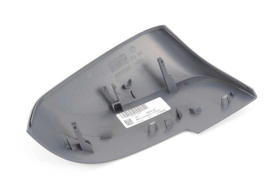 Primed left exterior mirror cover cap for BMW 1 Series F20, F21, 2 Series F22, F23, F87, 3 Series F30, F31, F34, F35, 4 Series F32, F33, F36, i I01, X1 E84 (OEM 51167292745). Original BMW