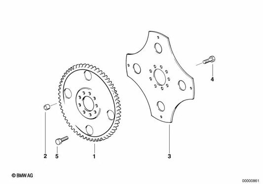 Plato de arrastre para BMW E34, E39, E32, E38, E31 (OEM 24401421305). Original BMW