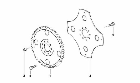 Flywheel for BMW E39, E38, E31 (OEM 11221741143). Genuine BMW