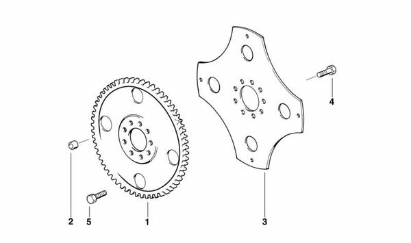 Volante de inercia para BMW E39, E38, E31 (OEM 11221741143). Original BMW