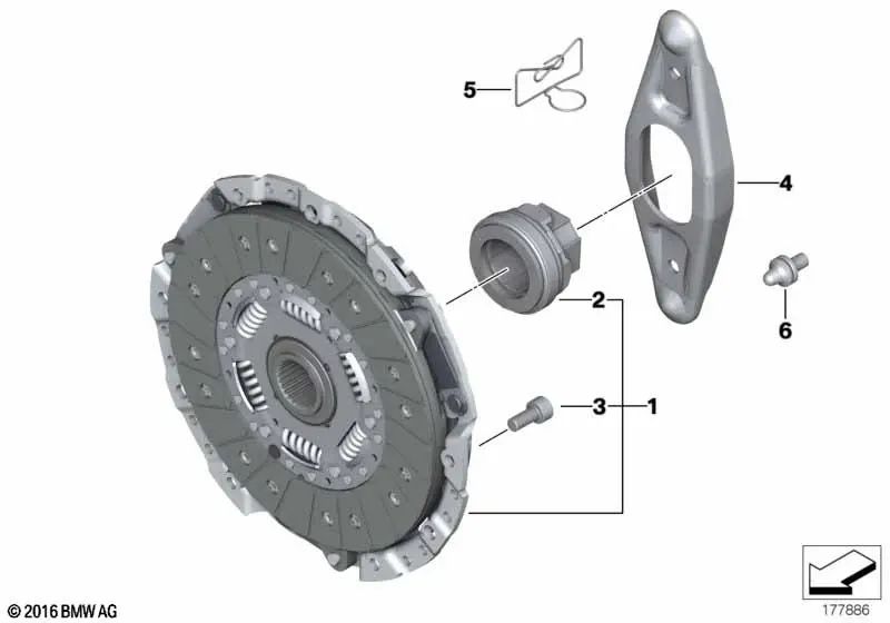 Juego de Piezas de Embrague para BMW E90, E92, E93 (OEM 21212284034). Original BMW