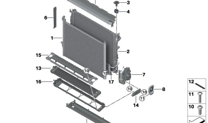 Joint en mousse OEM 17118632400 pour BMW F90, G30, G31, G11, G12. BMW d'origine.