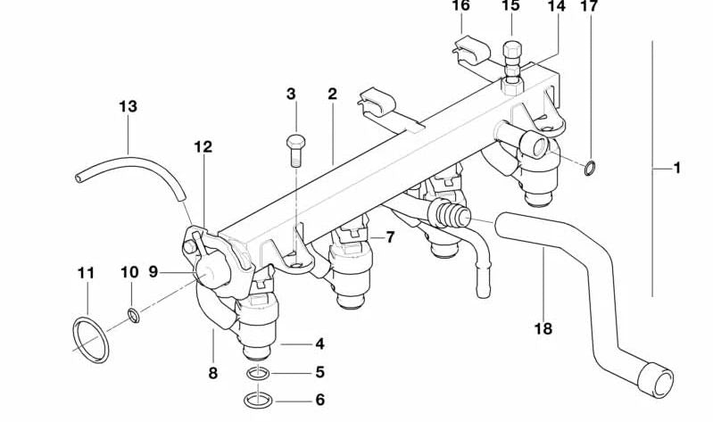 Gomenti di ammissione OEM 13531438216 per BMW E36, E46, E34. BMW originale.