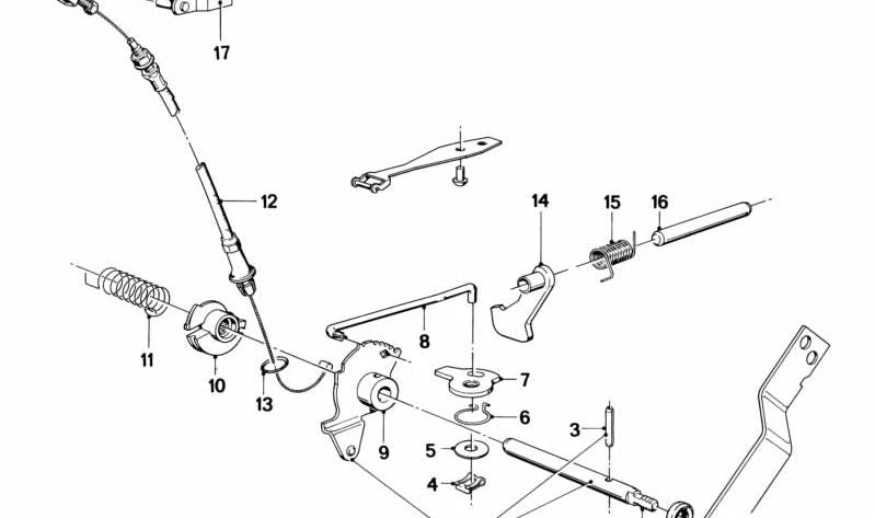 Cable del acelerador para BMW Serie 3 E21 (OEM 24341206003). Original BMW