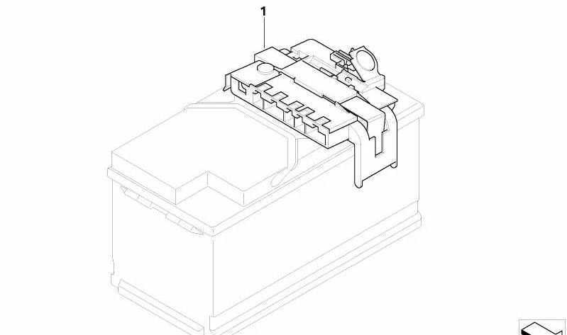 Distribuidor eléctrico con fusible para BMW E70N, E71 (OEM 61149222210). Original BMW