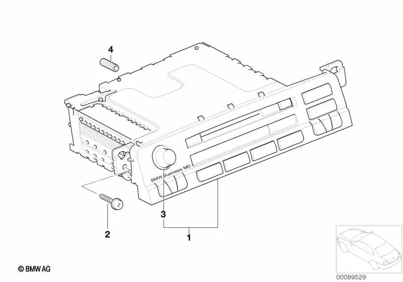 Button for BMW Series 3 E46 (OEM 65126924906). Genuine BMW