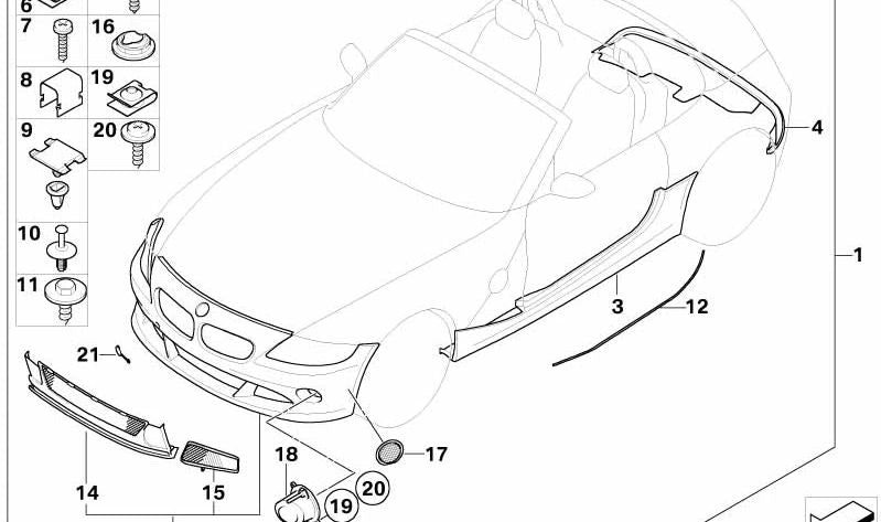 Junta derecha OEM 51717125692 para BMW Z4 (E85, E86). Original BMW.