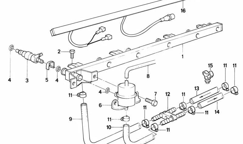 Pressure Regulator for BMW E30, E28, E34, E24, E23 (OEM 13531711540). Original BMW