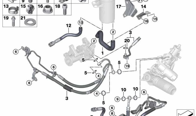 Saugleitung für BMW X5 E70 (OEM 32416850681). Original BMW