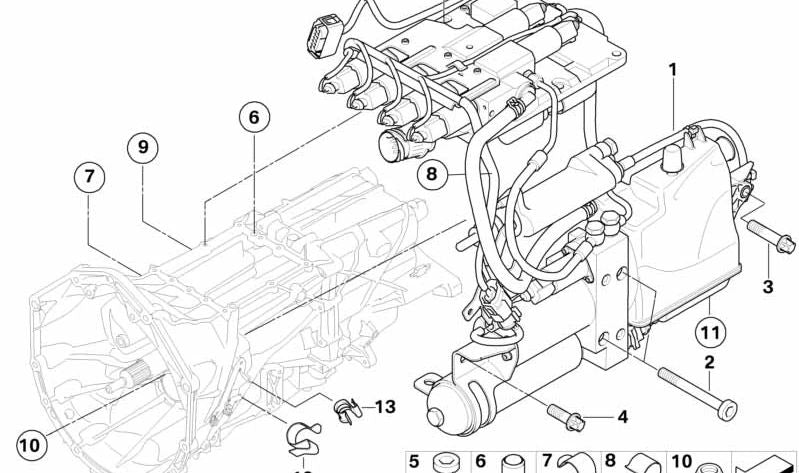 Casquillo centrador para BMW E60, E61N, E63, E64 (OEM 23017838947). Original BMW