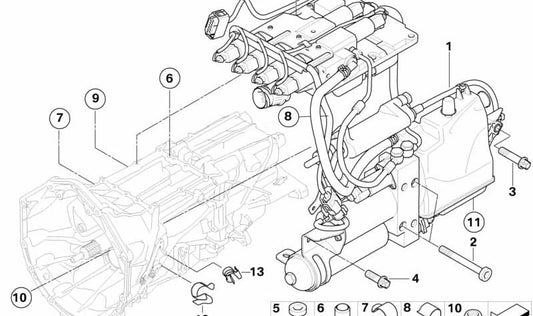 Casquillo centrador para BMW E60, E61N, E63, E64 (OEM 23017838947). Original BMW