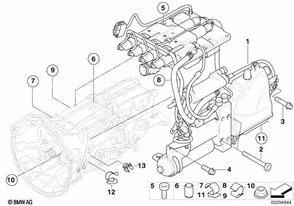 Abrazadera para cables para BMW E60, E61N, E63, E64 (OEM 23017838951). Original BMW