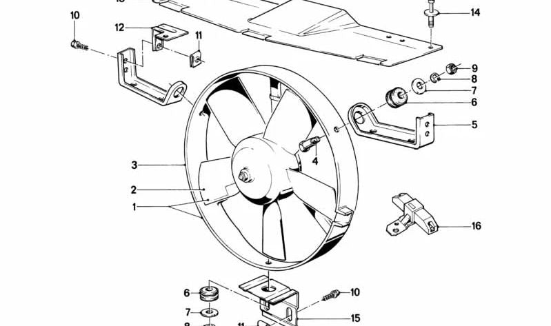 Soporte superior para BMW Serie 5 E28 (OEM 17401371037). Original BMW