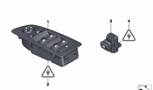 Módulo de interruptor Curruvial OEM 61319216047 para BMW E84. BMW original.