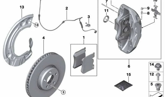 Guardabarros derecho para BMW F97, F98, X3, X4 (OEM 34108064558). Original BMW