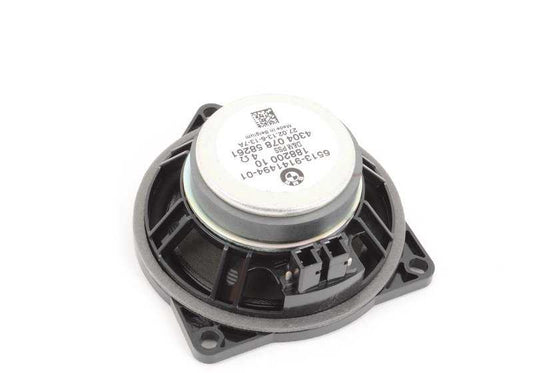 Altavoz de gama media para BMW E81, E82, E87, E87N Serie 3 E90, E90N Serie 5 E60, E60N, E61, E61N X1 E84 X3 E83, E83N X5 E70, E70N X6 E71, E72 (OEM 65139141494). Original BMW.