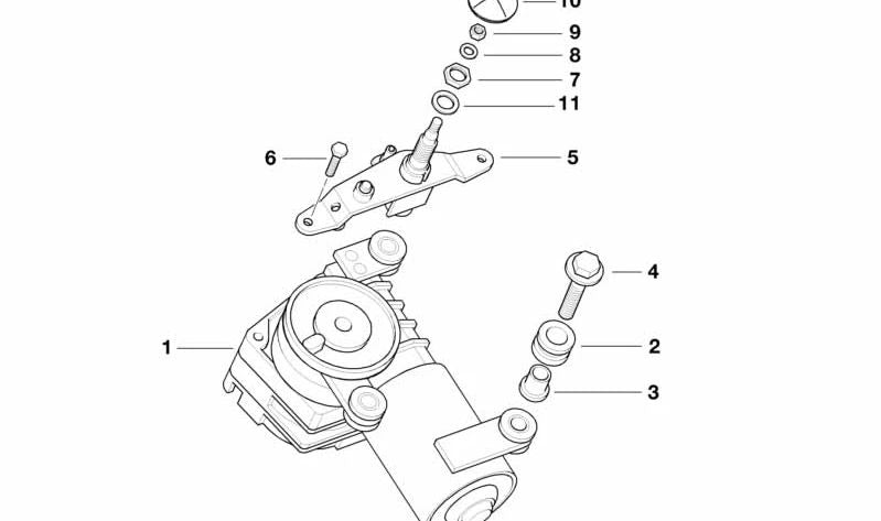 Wiper bearing for BMW 5 Series E39 (OEM 61627067894). Original BMW.