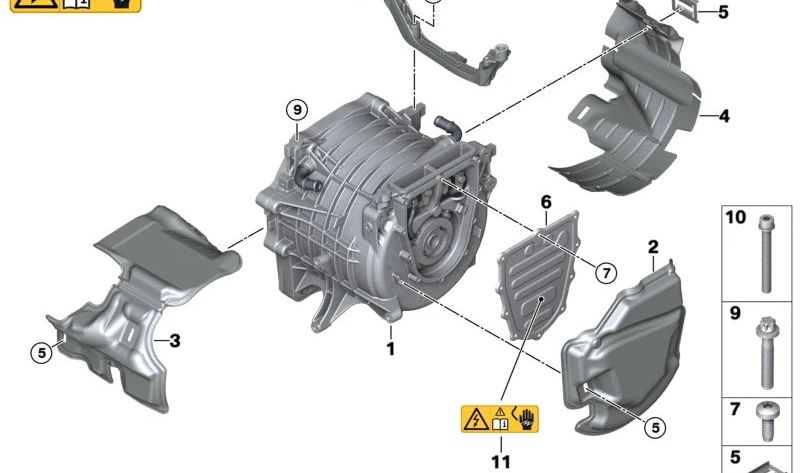 Aislamiento acústico superior para BMW i I01, I01N (OEM 12378601199). Original BMW