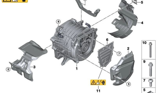 Isolamento acustico OEM 12378601198 per BMW I3 (I01). BMW originale.