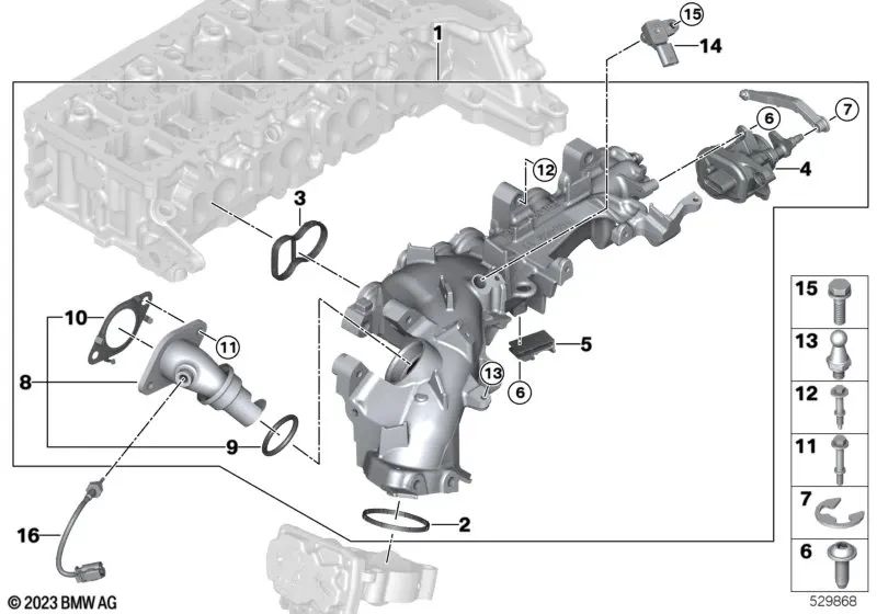 Perno de bola para BMW Serie 2 G42, U06, Serie 3 G20, G21, G28, Serie 4 G22, G23, G26, Serie 5 F90, G30N, G60, Serie 6 G32N, Serie 7 F01, F02, G12, G70, Serie 8 F91, F92, F93, X1 U11, X3 G01N, X4 G02N, X5 F95, G05, X6 F96, G06N, X7 G07N, XM G09 (OEM 13717