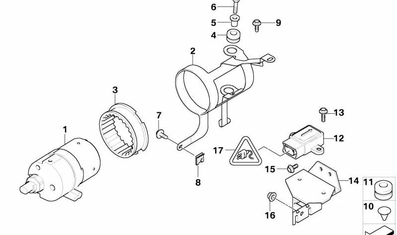 Soporte de bomba de pre-carga OEM 34501165569 para BMW E39. Original BMW.