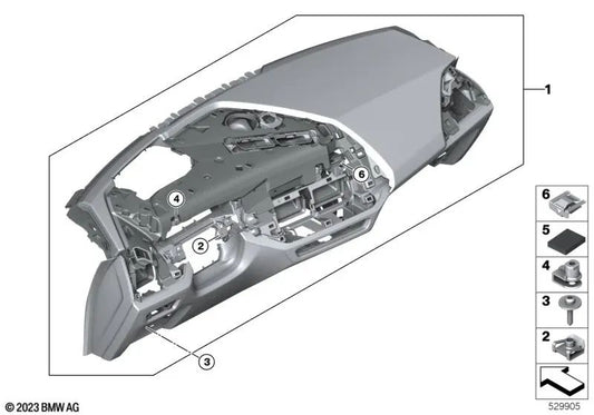 Tablero de instrumentos de cuero para BMW G09 (OEM 51459633417). Original BMW