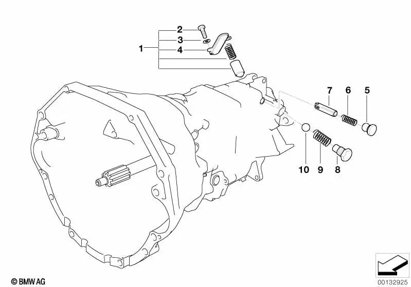 Arretierung para BMW Serie 3 E46 (OEM 23317530787). Original BMW