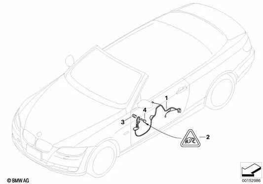 Fahrerseitiges Kabel für BMW E93 (OEM 61126926324). Original BMW.