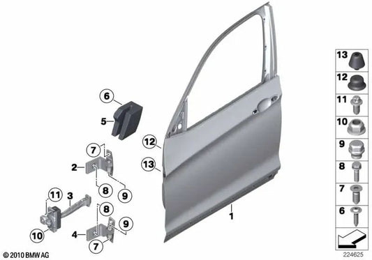 Front Upper Left Door Hinge for BMW X3 F25, X4 F26 (OEM 41517205551). Original BMW