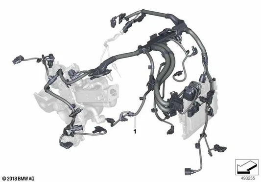 Engine Wiring Harness Engine Module for BMW 3 Series G20, G21 (OEM 12518597765). Original BMW