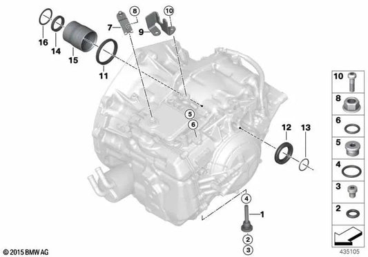 Intermediate shaft for BMW F45, F46, F48, F49, F39 (OEM 24218650839). Original BMW.