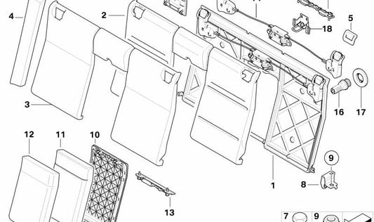 Tope de suspensión OEM 52209117729 para BMW E93 (Serie 3 Cabrio). Original BMW