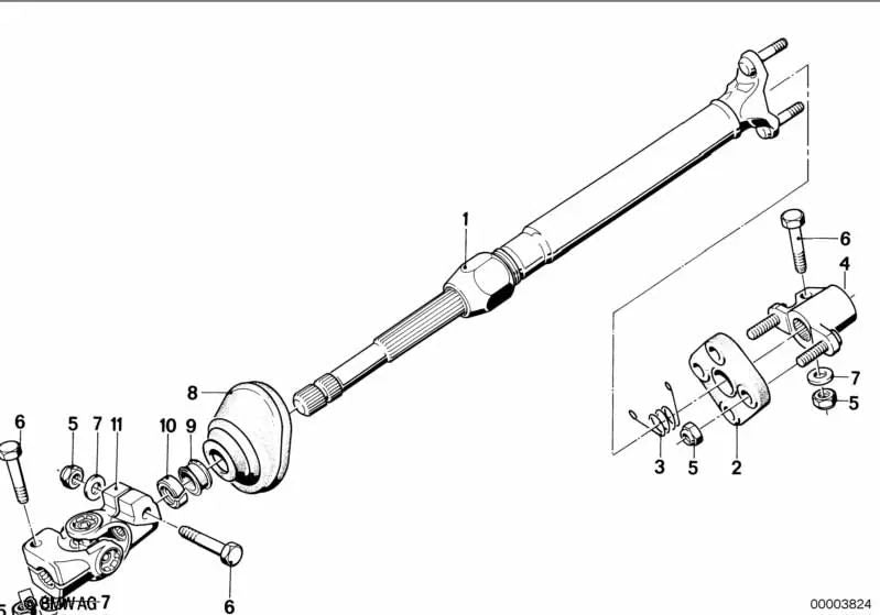 Manschette for BMW E28, E24 (OEM 32311155213). Genuine BMW.