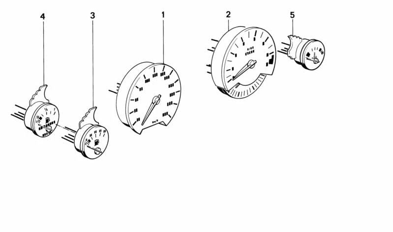 Cuadro de instrumentos (cuentakilómetros y tacómetro) OEM 62121378572 para BMW E32, E34. Original BMW.