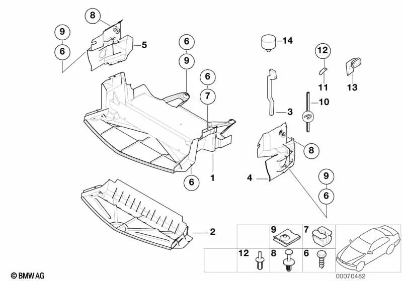 Desagüe derecho para BMW (OEM 51738410682). Original BMW.