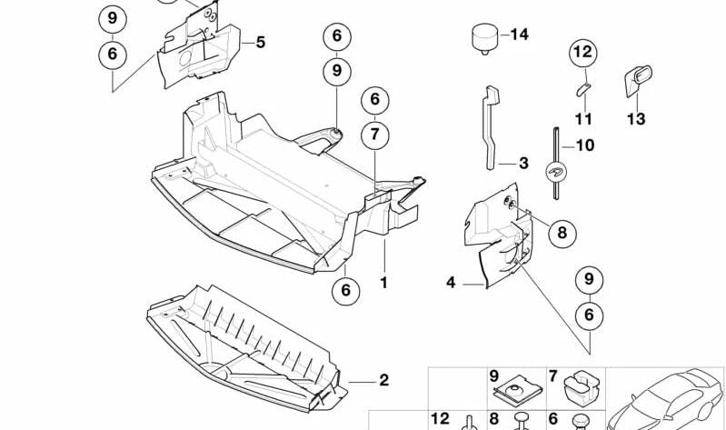 Protector de borde OEM 51728400200 para BMW E36, E90, Z3. Original BMW.