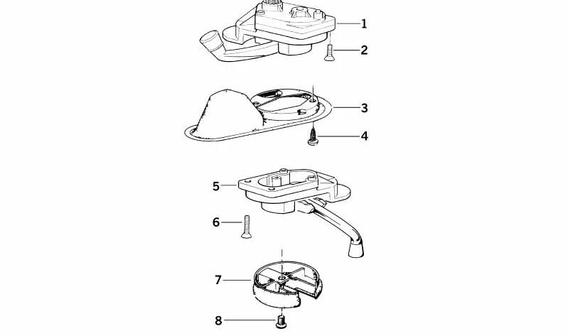 Rosette techo solar OEM 54128144172 para BMW E36. Original BMW.